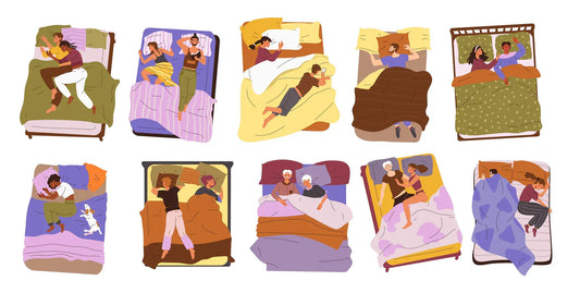 Banner graphic of people sleeping in various different sleeping positions