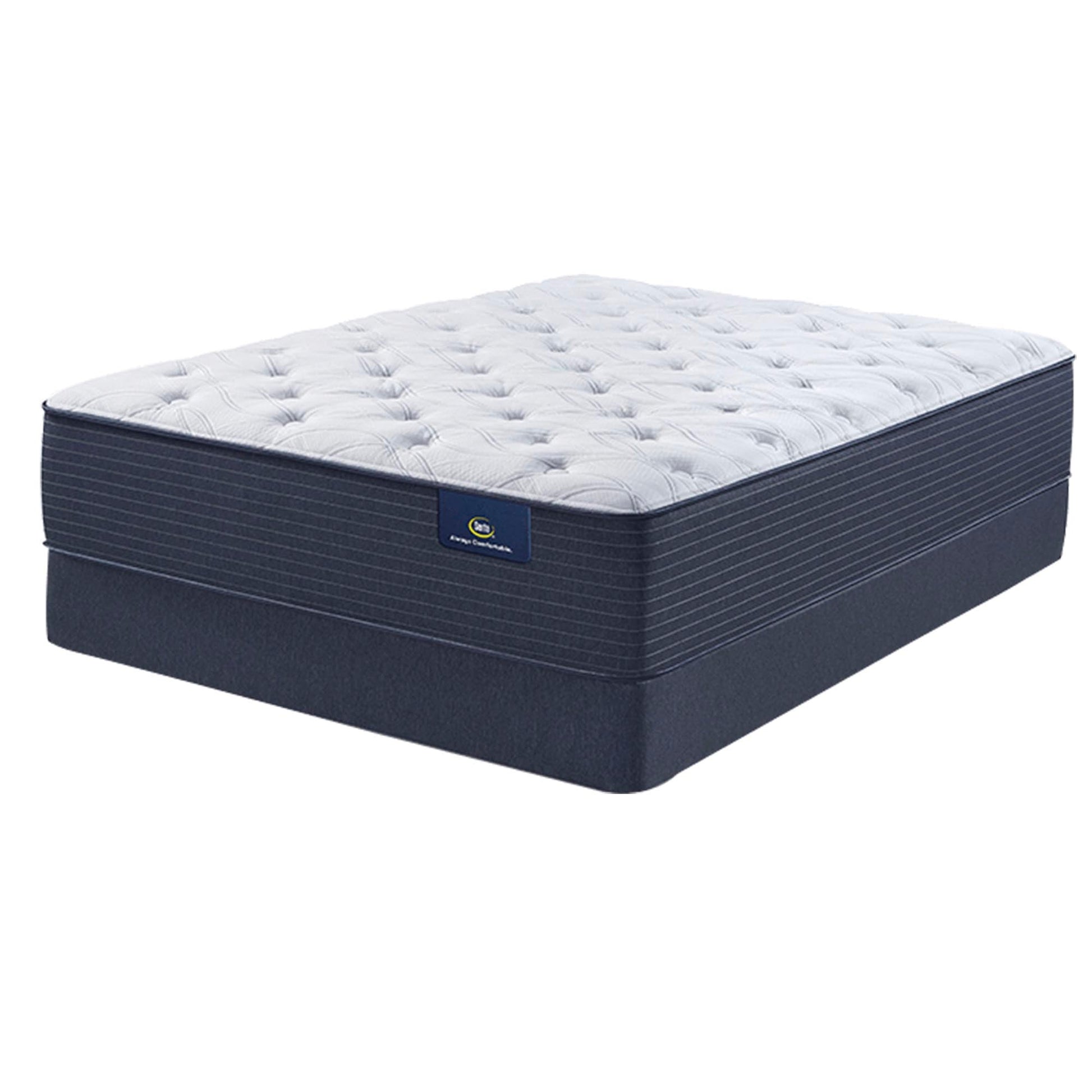 The Serta Classic Elite Plush 14" with a boxspring foundation