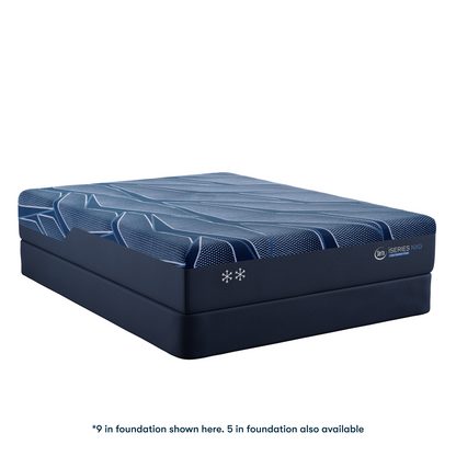 Blue Serta iSeries NXG mattress with brand logo on a white background
