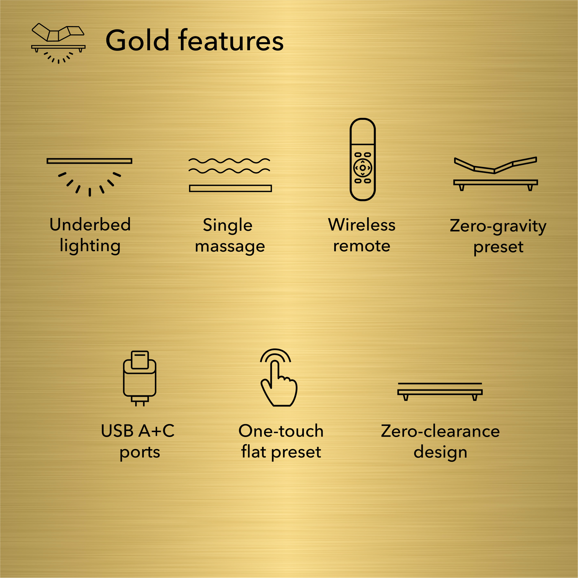 Diagram of Baselogic Gold Adjustable Base showing its features 
