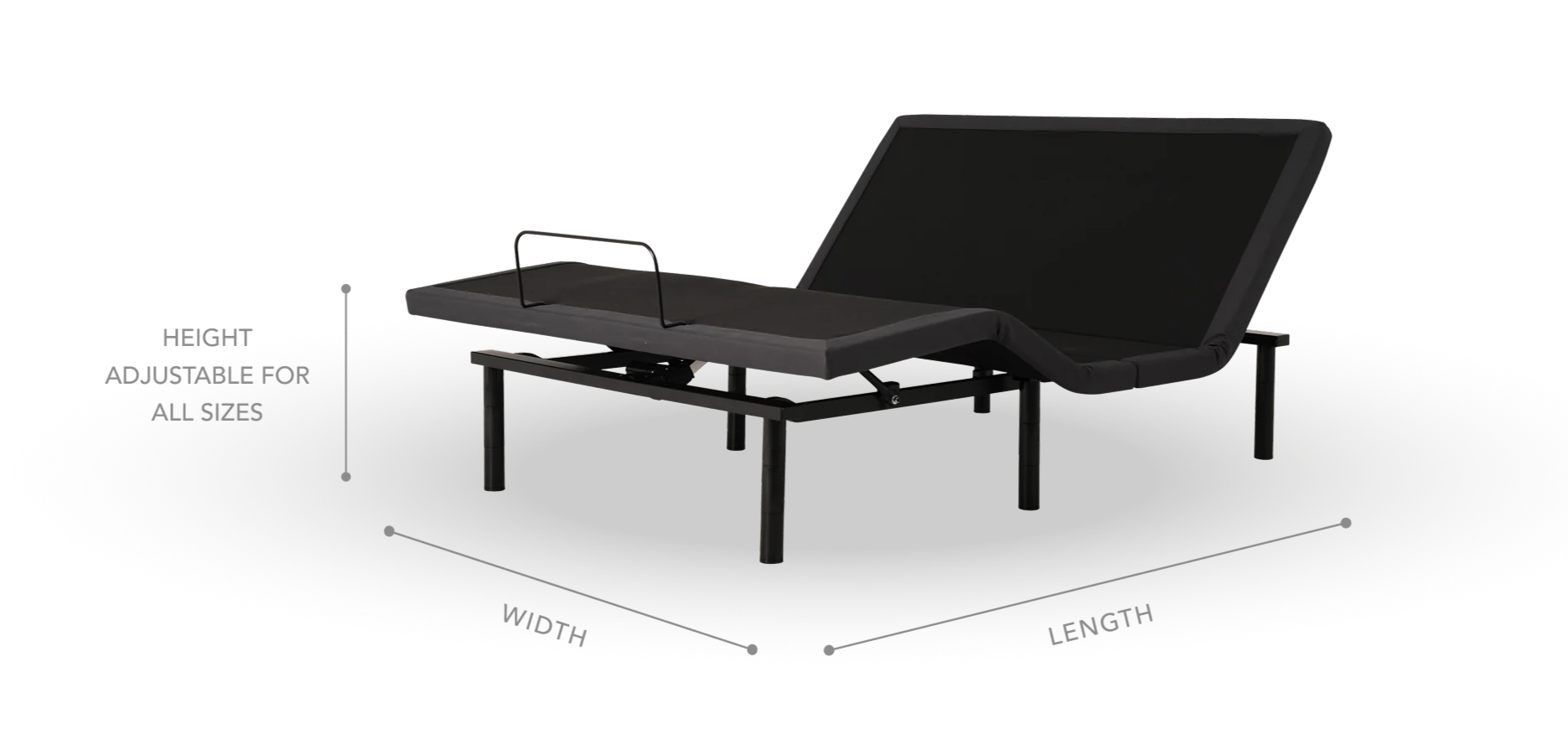 Serta baselogic silver adjustable base size and dimensions